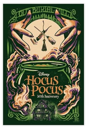 Baydog Disney Hocus Pocus Filmposter zum 30. Hochzeitstag, Klassiker, Leinwandposter, Wandkunst, Dekordruck, Bild, Gemälde für Wohnzimmer, Schlafzimmer, Dekoration, ungerahmt, 30 x 45 cm