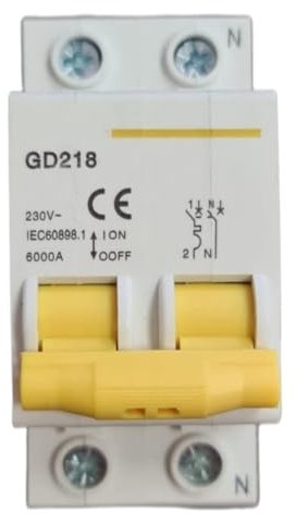 Interruttori Magnetotermici per barra DIN Bipolare Interruttore Magnetotermico (GD 218 2 MODULI 40 AMPERE)