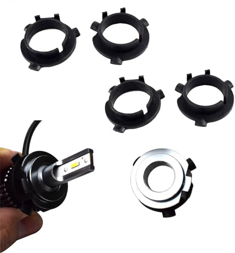 4 adattatori per lampadina per auto, H7, porta lampadina LED per auto, per Hyundai, Nissan, Kia (nero)