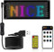 Gemsaya Flexibler LED Anzeigetafel, 17,3 x 7 cm LED Laufschrift Programmierbar, Bluetooth Smart App LED-RGB-Panel, Scrolling Personalisiert LED Matrix Panel mit Fernbedienung für Auto