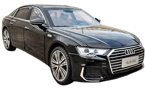 PIPJLCGE Druckgussfahrzeuge Motorfahrzeuge 1:18 for Audi A6 Limousine, Nachbildung, Modellmaßstab, Metalldruckguss-Ornamente, spielbeständig Fertiges Modellauto (Size : Black)