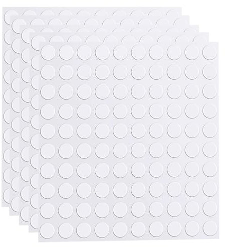 EORPAVU Nastri adesivi per hobby creativi,Punti adesivi biadesivi rotondi rimovibili, adesivi impermeabili trasparenti senza traccia per decorazioni natalizie, 10 mm (500 pezzi)