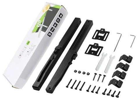 Kit apricancello automatico scorrevole, 3 Porta della stalla fai da te Meccanismo di chiusura morbida Ammortizzatore a molla Tappi hardware scorrevoli senza fori for porta regolabile da 30-120 libbre