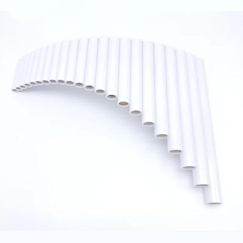 Panflöte aus Bambus Panflute 22 Rohre ABS Material Panflöte Rechts/Links Hand Handgemachte Folk Musical Instrument Rohr Dizi(White Left Hand)