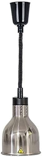 Food Warmer Lamp Food Heat Lamp Single Head Telescopic Lamp Buffet Food Heating Lamp(Chrome)