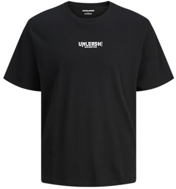JACK & JONES Jjmiko Tee SS Crew Neck Pls - Plus Size, Black, 4XL