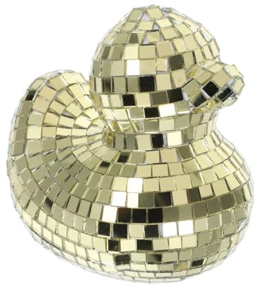 Cabilock Spiegel Disco Tierfigur Entenornament 4 Zoll Reflektierendes Glas Dekor Für Tischdekoration Zuhause Büro Und Partys