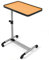 GYMAX Betttisch mit Rädern, mobiler Pflegetisch höhenverstellbar 61,5-85 cm, Couchtisch, Beistelltisch für Büro, Schlafzimmer & Krankenhaus, Natur