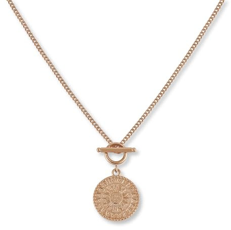 GD GOOD.designs Kette Sonne – Wasserfeste Halskette Damen Rosegold mit Sonnen Anhänger aus 316L Edelstahl in 18K Roségold – Verstellbar (45 cm – 50 cm)