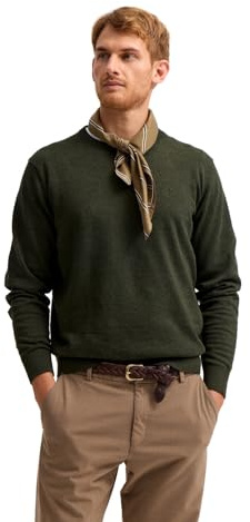 bugatti Herren Pullover Rundhals 7400-85510D | Regular Fit Basic Essential Baumwolle