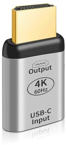 USB C to HDMI Adapter, Type-C to HDMI 4K Adapter, Portable Usb-C To HDMI Adapter, Compatible with MacBook Pro/Air, Matebook, Surface Book, iPhone 16/15, Huawei P40, Samsung Galaxy