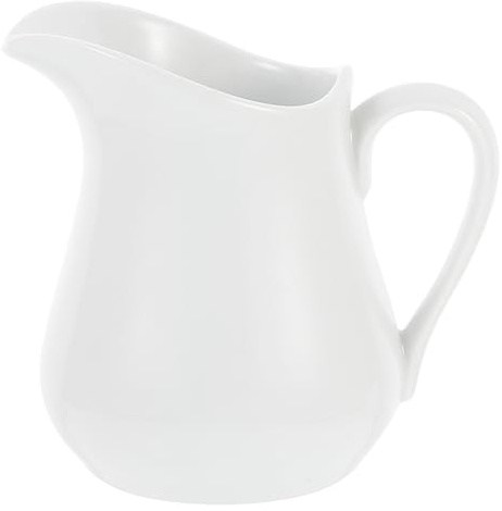 Gatuida KeramikmilchkäNnchen Mit Griff 450ml HitzebestäNdiger Creamer Pitcher FüR Kaffee Latte Art Milchkanne Porzellan Servierkrug FüR Haushalt Restaurant Bar 13.5cm
