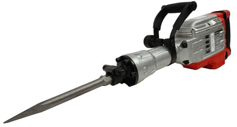 JJsdwin Elektro-Presslufthammer, Elektrischer Abbruchhammer mit 2 Meißelbits, Betonbrecher für Gemeißelt, Zerkleinert, Abgekratzt und Gebrochen, 66,5x12x24cm