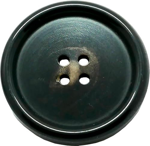 LÜNA Knöpfe ECHT HORN schwarz 25 mm, 8 Stück
