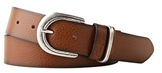 TOM TAILOR Damen Gürtel & Riemen Ledergürtel mit dezenter Prägung cognac/brandy,90,B645,8000