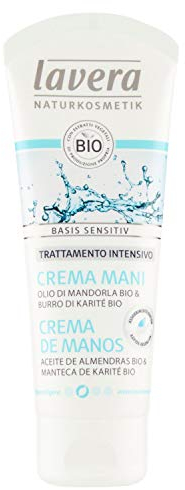 Lavera Handcreme mit Bio Mandelöl und Sheabutter - vegan - Naturkosmetik 100% zertifiziert - Hautpflege - 4 x 75ml