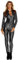 BROWOL Sexy Damen Katzenkostüm Schlangenhaut Streifen Club DS Lack Club Anzug, enge Kleidung,Schlangenhaut-Overalls Catwoman Kostüm Overallkostüm Ganzanzug Party Kleidung (Silber, XXL)