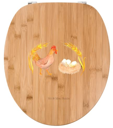 Mr. & Mrs. Panda Motiv WC Sitz Huhn Stolz - Geschenk, Landwirt, Bauernhof, Magie, Hoftiere, Landwirtin, Hof, Klodeckel, WC-Sitz, Klobrille, Toilette,