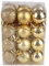 FeiliandaJJ 24PCS 3CM Weihnachtskugel Boxed Einfarbig Kugel Weihnachten Deko Anhänger Christbaumkugeln für Weihnachtsbaum Party Home Hochzeit (Gold)