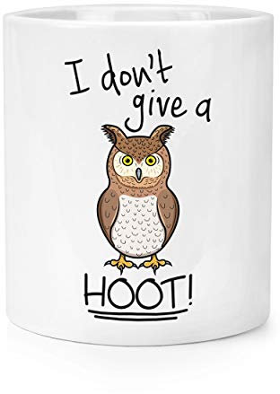 Owl I Don't Give A Hoot Makeup Brush Pencil Pot