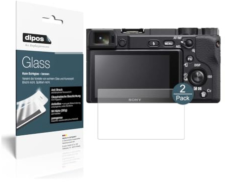 dipos 2x Displayschutzfolie 9H matt für Sony Alpha 6400 | Antireflex, entspiegelnd, bricht und splittert nicht, kein Echtglas, Anti-Shock, kratzfest, blasenfrei, selbstklebend