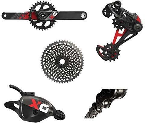 SRAM X01 - Kettenblatt Eagle Dub 175, Gruppe 175 mm, 32 Zähne, 10-50 Zähne, rot