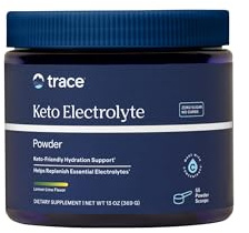 Trace Minerals Keto Electrolyte Powder - Electrolytes for Fluid Balance Support - Muscle Stamina - Powder Supplement - Zero-Sugar - Gluten-Free & Vegan - Lemon Lime - 55 Servings