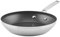 KitchenAid Poêle à frire antiadhésive en acier inoxydable brossé avec base 3 plis, 24,1 cm