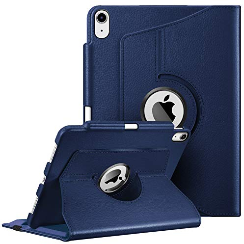 Fintie Funda Giratoria 360° para iPad Air 11 Pulgadas 2025(M3) / 2024(M2), Funda iPad Air 5ª Gen(2022)/4ª Gen(2020) 10.9 con Soporte para lápiz - Azul Osucro