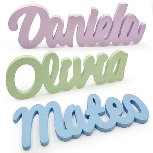 Nombres Personalizados en Madera - Decoración Única y Artesanal para Hogar, Regalos y Eventos (Nombres de 7 letras)