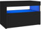 vidaXL Nachttisch mit LED-Leuchten Nachtschrank Nachtkonsole Nachtkommode Schlafzimmer Schrank Kommode Beistelltisch Schwarz 60x35x40cm Holzwerkstoff