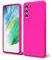 oakxco für Samsung Galaxy S21 Fe Hülle Silikon Case mit Kameraschutz, Ultra Dünn Bunt Handyhülle Mädchen, Einfarbig Handy Hülle Slim Schutzhülle, Matt TPU Weich Gummi Silikonhülle, Neon Hot Pink