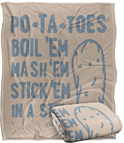 LORD OF THE RINGS The Taters Silky Touch Super Soft Throw Blanket 152 X 127 Cm