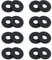 Heyous 16PCS 8Pairs Guitar Strap Lock Silicone Strap Lock Rubber Guitar Strap Building Blocks Guitar Case Rubber Guitar Strap Blocks Guitar Protector (Black)