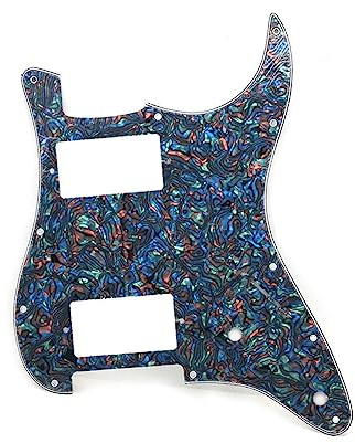 ROZILO 11-Loch-Gitarren-Pickguard HH Humbucker für Fender Standard Stratocaster Modern Style Abalone Pearl