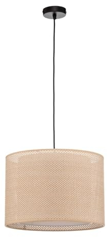 Lindby Esstisch Pendelleuchte Ø 40 cm, Hängelampe Textil Kunststoff Wohnzimmerlampe 1x E27 max. 15W ohne Leuchtmittel Hängeleuchte Esszimmerlampe