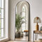 LunaMirror Gewölbter Spiegel Ganzkörperspiegel 161 x 52 cm Stehspiegel Bodenspiegel Groß Standspiegel für Schlafzimmer Wohnzimmer Flur Eingang Wandspiegel Schwarzer