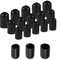 QUARKZMAN 60 Stück runde Gummikappen 9/32 3/8 1/2 (7mm 10mm 12mm) Schwarze Vinylabdeckung Schraubengewinde-Schutzkappen Sortiment-Set