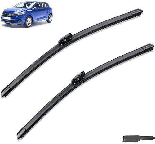 Balais d'essuie-glace avant de voiture compatible avec Dacia Sandero III 2020-2023 Streetway Renault Logan Taliant, accessoires de fenêtre, pare-brise