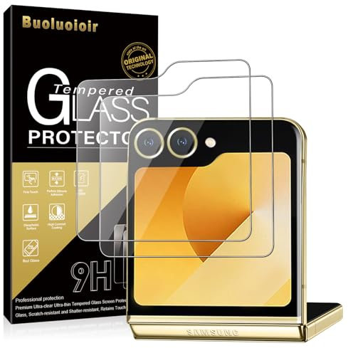 Buoluoioir Lot de 2, Verre Trempé pour Samsung Galaxy Z Flip 6 5G 6.3 Film de Protection d'écran avec Haute Transparence Anti-Trace Protecteur avec Dureté 9H Glass