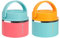 Thermoflask 12 oz Double Wall Insulated Food Jar, 2-Pack, Mint + Sherbet/Tangerine + Mint
