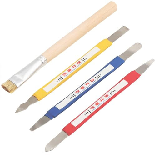 Thin Metal Spudger Screen Case Pry Opener Motherboard Brush for Mobile Phone Laptop PCB Glue Removal Cleaning Tools Repair Kit