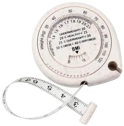1 Stück Körpermaßband mit BMI,Körpermassband 150 cm,Körper Maßband,Massband Körper,Schneider Maßband,Fitness Gadgets für Männer und Frauen Körpermessung Überwachung BMI