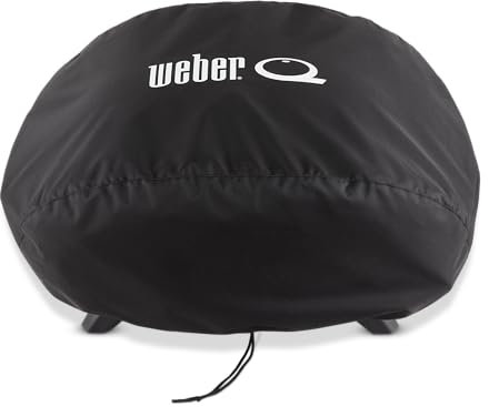 Weber Grillabdeckung für Q2100N / Q2200N & Q2800N+, atmungsaktiv UV- & wasserabweisend, Schutz vor Wind & Wetter - Schwarz (3400852)