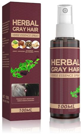 Herbal Gray Hair Spray,Hair Darkening Conditioner,Herbal Grey Hair Spray, Kräuterspray für graues Haar,Nourish Hair Care,Haarfarbe Conditioner,Effectively Eliminates Gray Hair (1)