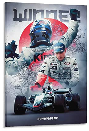 ZZXCHG Malerei auf Leinwand 30x50cm Kimi Raikkonen F1 Racer Sport Poster Soggiorno Camera da letto Pittura Opera d'arte Senza Cornice