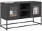BOWEKAM Möbel, Unterhaltungszentren und TV-Ständer, TV-Schrank, Schwarz, 100,5 x 39 x 60,5 cm, Stahl