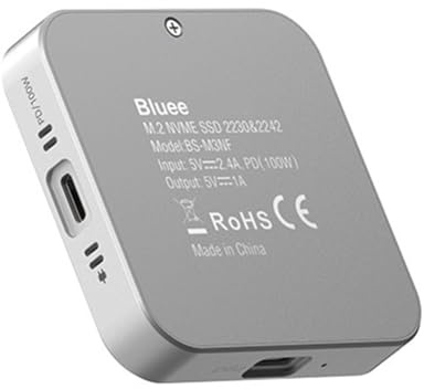 Fuhjythy 8-in One M.2 SSD Enclosure USB C Hub Adapter 10Gbps -Compatible USB-C 3.2&USB-A 3.2 M.2 NVME 2230 SATA SSD 2TB