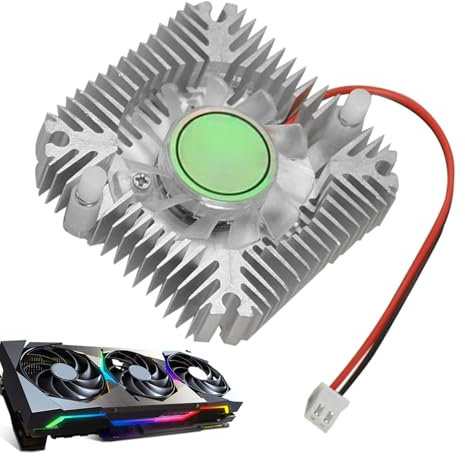 Ventola GPU - Dissipatore VGA per Schede Video in Alluminio,Dissipatore Per Computer Ufficio Casa Editing Video, Foro Chip 55mm