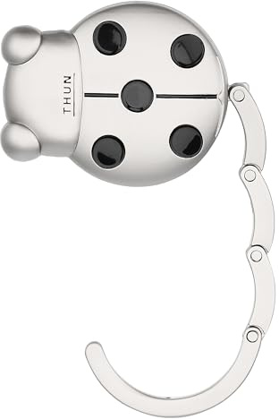 THUN - Gancio porta borsa coccinella - metallo - Collezione Sempre con me - 3,3x8 cm